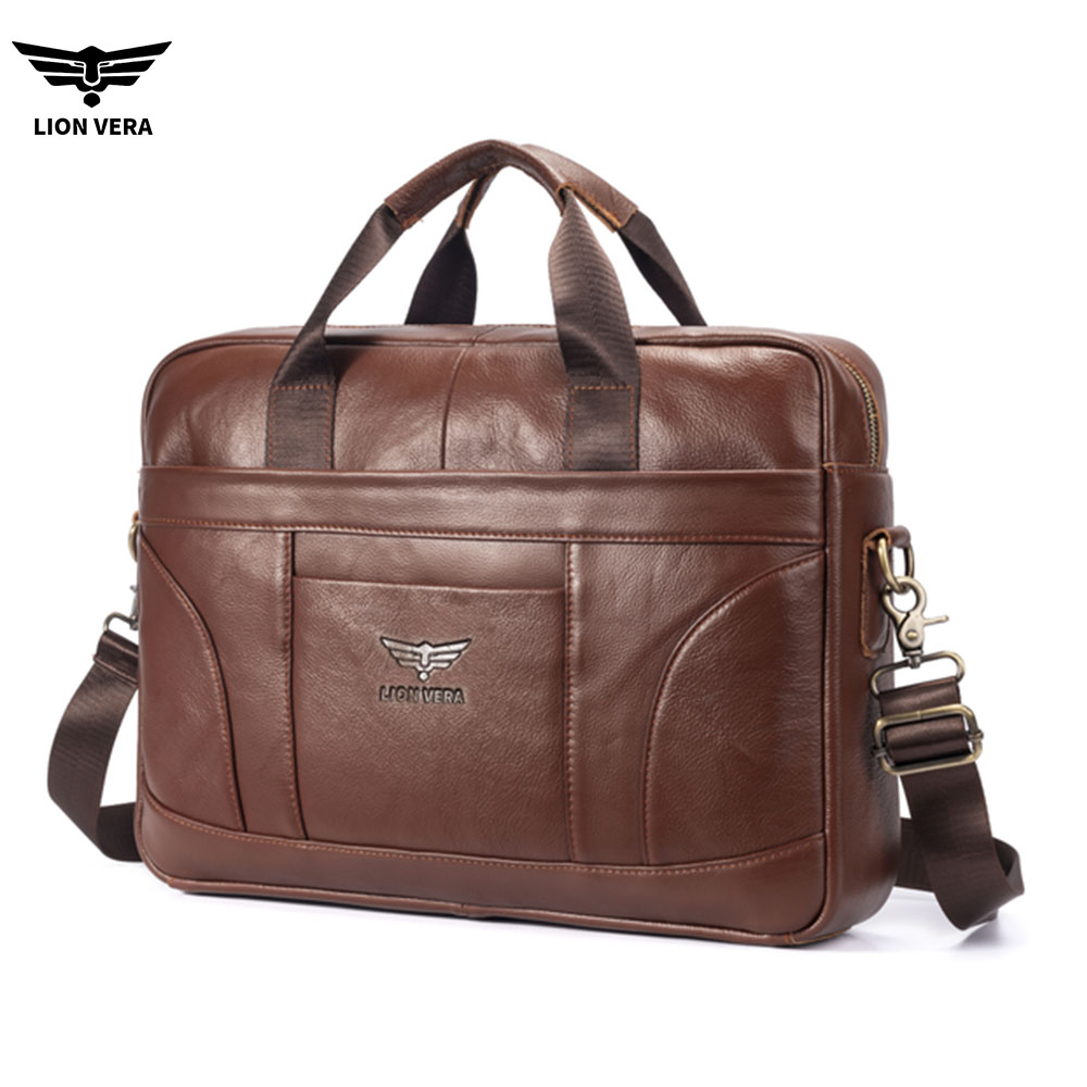 Luxury Bags For School - LION VERA Genuine Leather Bussiness Briefcases