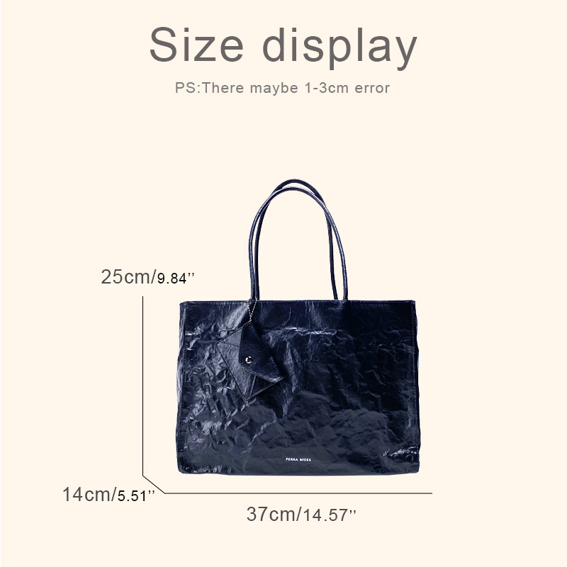 Korean Casual Kraft Paper Tote - Luxury Bags And Accessories 评论和价格