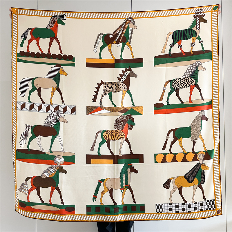 Twill Silk Scarf 135CM Women H - Luxury Bags And Accessories 评论和价格
