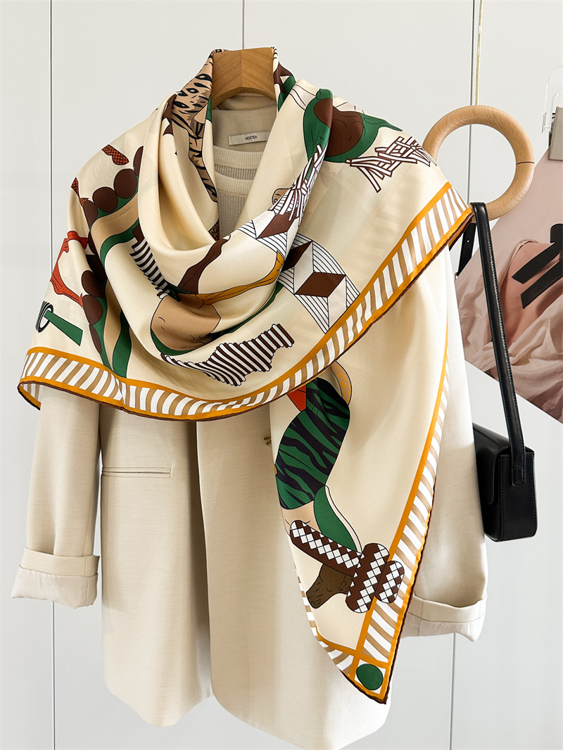 Twill Silk Scarf 135CM Women H - Luxury Bags And Accessories 评论和价格