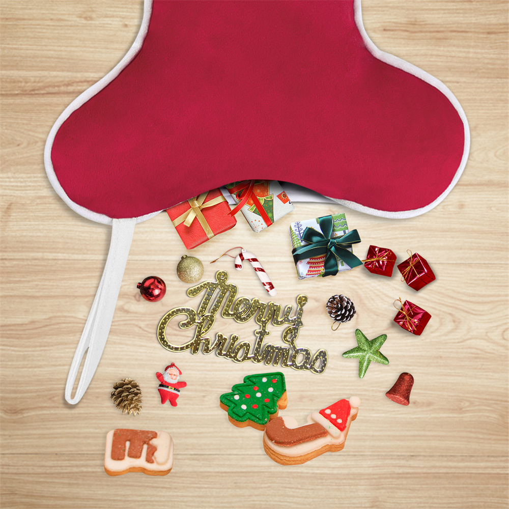 Velvet Dog Christmas Stocking  - Luxury Xmas Bags 评论和价格
