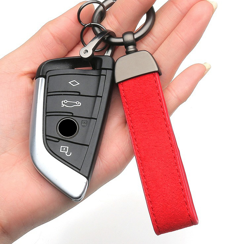 Suede Leather Car Keychain Hig - Luxury Xmas Bags 评论和价格