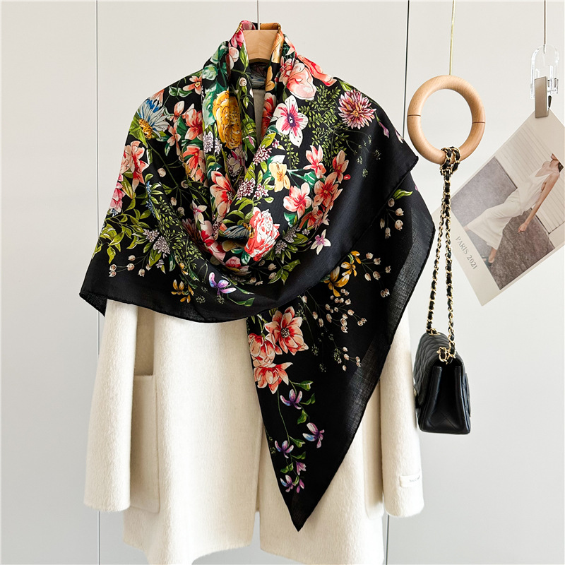 Winter Wool Silk Scarf Luxury  - Luxury Bags And Accessories 评论和价格