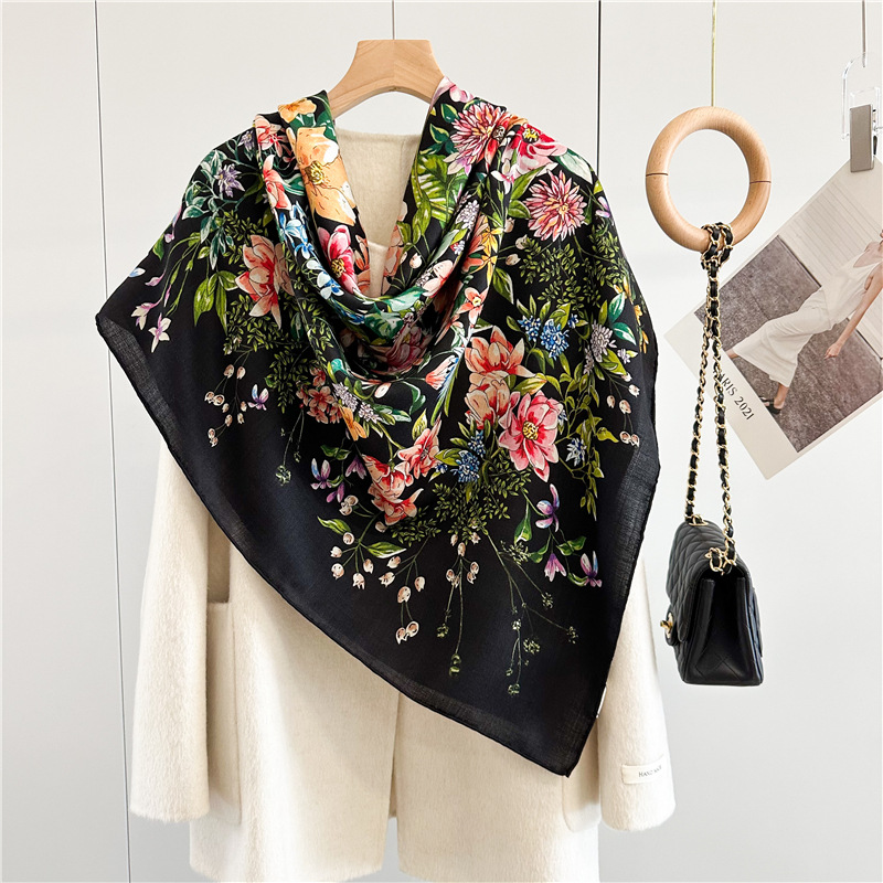 Winter Wool Silk Scarf Luxury  - Luxury Bags And Accessories 评论和价格