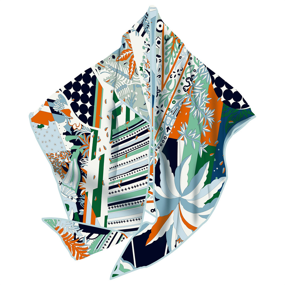 Vintage Women Silk Scarf Trian - Luxury Bags And Accessories 评论和价格