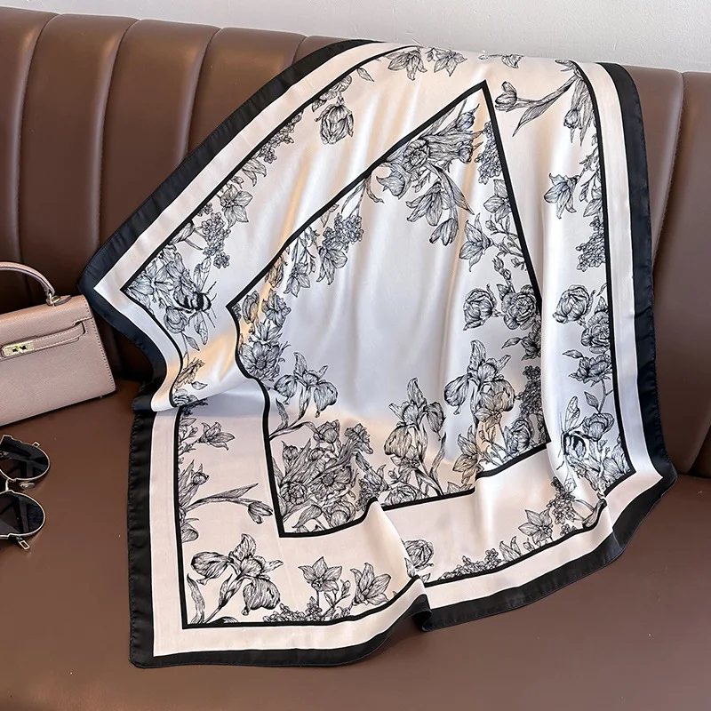 70*70cm Luxury Floral Print Si - Luxury Bags Trending 评论和价格