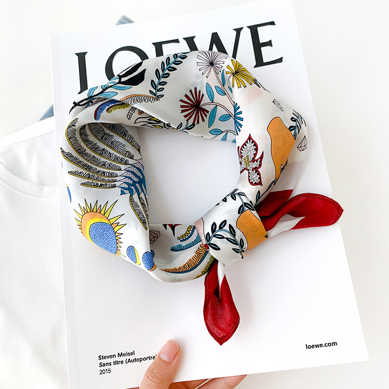 Women 70*70cm Square Silk Scar - Luxury Bags Trending 评论和价格