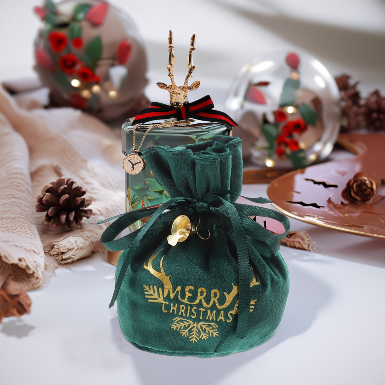4Pcs Luxury Holiday Drawstring - Luxury Xmas Bags 评论和价格