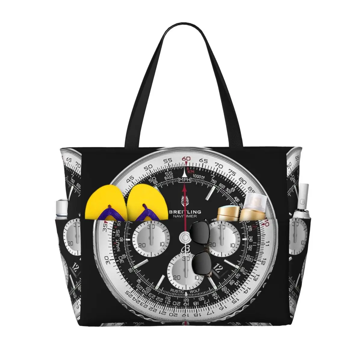 Black Luxury Watch Face Beach  - Luxury Yoga Bags 评论和价格